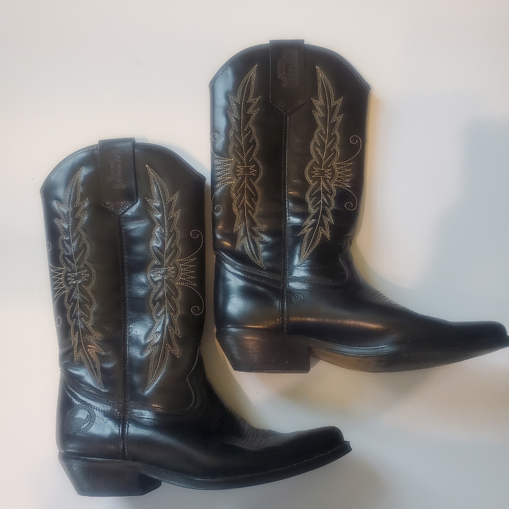 Vintage Embroidered Pointy Toe Cowboy Boots